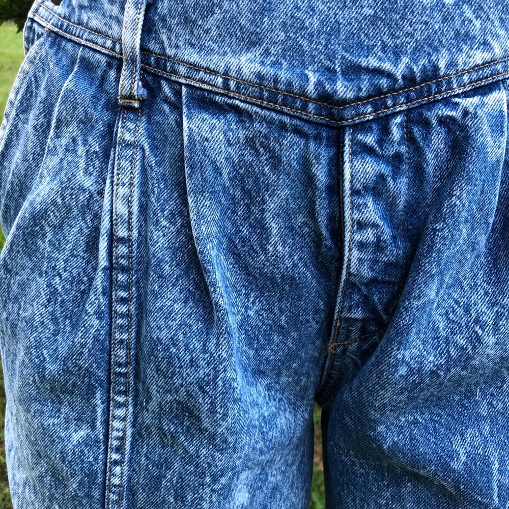 Vintage Guess Overalls 4 Acid Wash Pleated 90’s - Picture 6 of 8